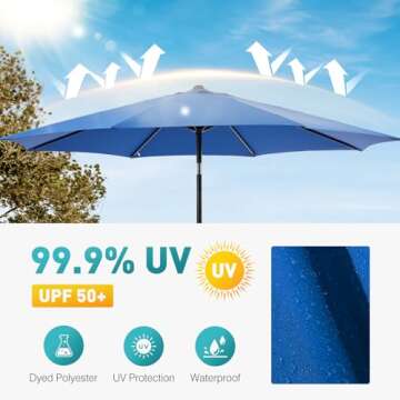 OLIXIS 9ft Patio Umbrella for Outdoor Relaxation and Shade
