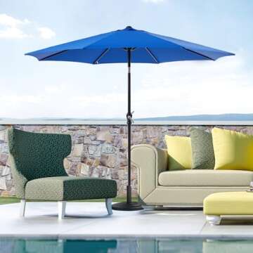 OLIXIS 9ft Patio Umbrella for Outdoor Relaxation and Shade