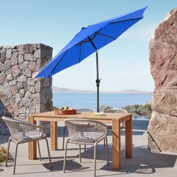 OLIXIS 9ft Patio Umbrella for Outdoor Relaxation and Shade