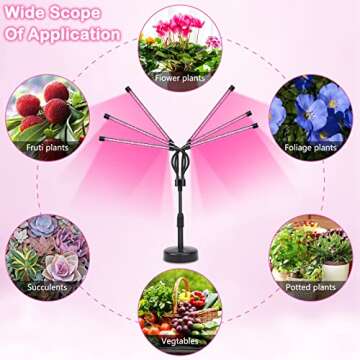 Indoor Plant Grow Lights with Six Adjustable Heads