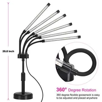 Indoor Plant Grow Lights with Six Adjustable Heads