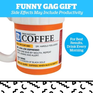 BigMouth Inc. Prescription Coffee Mug for Humor Lovers