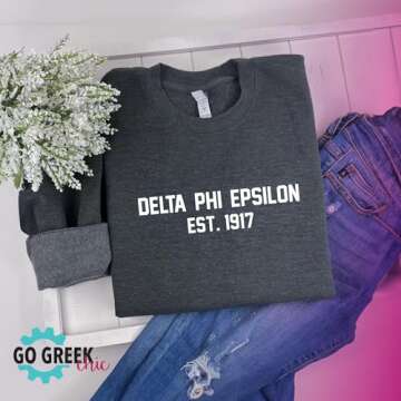 Go Greek Chic Alpha Delta Pi Est. 1851 Sweatshirt - Perfect for Sorority Sisters