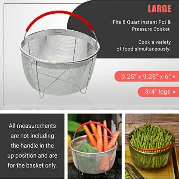 Salbree Steamer Basket for Instant Pot 8qt Accessories