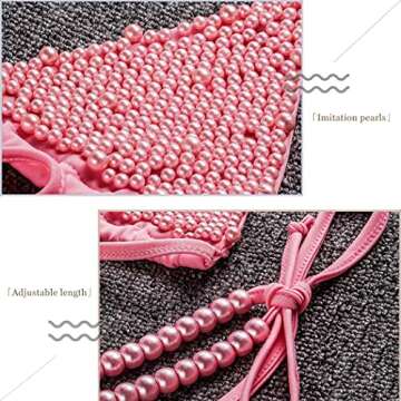 Dresbe Pearl Body Chain Bikini Bra for Beach Parties