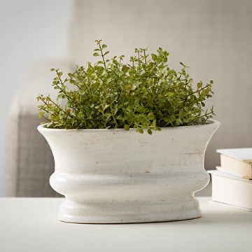 Sullivans Oval Distressed Ceramic Vase for Modern Decor