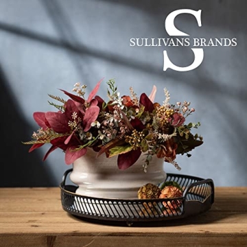 Sullivans Oval Distressed Ceramic Vase for Modern Decor