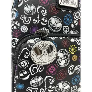 Loungefly Disney NBC Sugar Skull Jack Skellington Glow in the Dark AOP