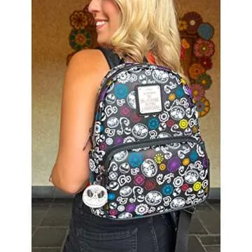 Loungefly Disney NBC Sugar Skull Jack Skellington Glow in the Dark AOP