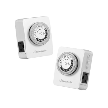DEWENWILS 24-Hour Indoor Mechanical Outlet Timer - Dual Grounded Convenience