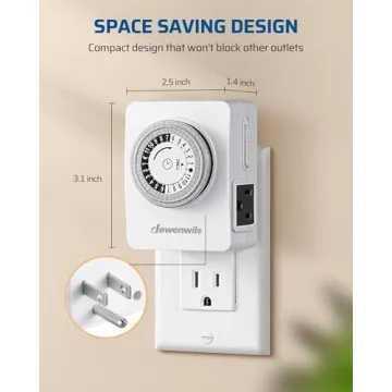 Dewenwils Mechanical Timer - Perfect for Home & Office