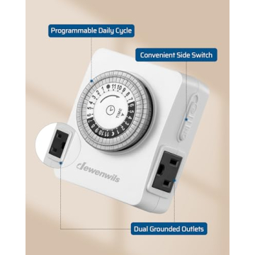 Dewenwils Mechanical Timer - Perfect for Home & Office