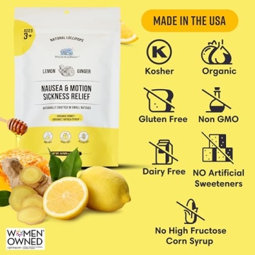 Natural Motion Sickness & Nausea Relief Lollipops - MommaBear