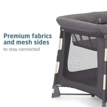 Maxi-Cosi Swift Baby Playpen with Mat, Baby Play Yards, Pack and Play with Bassinet - Portable Playpen for Babies and Toddlers, Classic Graphite