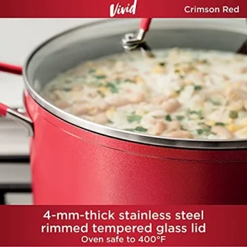 Ninja Foodi NeverStick 3-Quart Sauté Pan, Nonstick Red