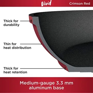 Ninja Foodi NeverStick 3-Quart Sauté Pan, Nonstick Red