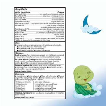 Hyland's Baby Mucus and Cold Relief, Nighttime Medicine for Infants 4 Fl Oz