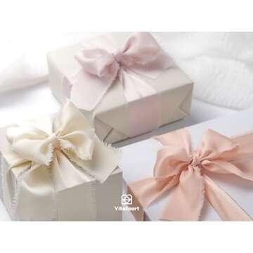 Vitalizart Silk Satin Ribbon for Gift Wrapping and Crafts