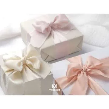 Vitalizart Silk Satin Ribbon for Gift Wrapping and Crafts