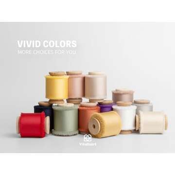 Vitalizart Silk Satin Ribbon for Gift Wrapping and Crafts