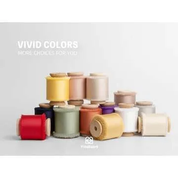 Vitalizart Silk Satin Ribbon for Gift Wrapping and Crafts