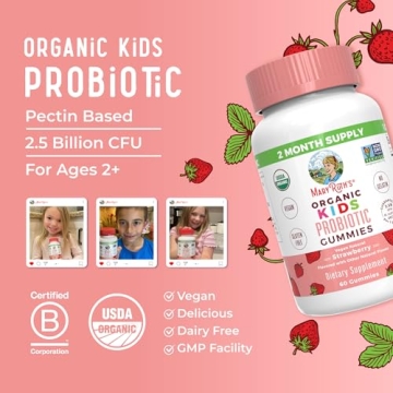 MaryRuth Organics Probiotic Gummies for Kids 60 Count