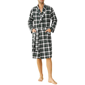 Latuza Men's Cotton Flannel Robe - Comfortable, Stylish and Durable