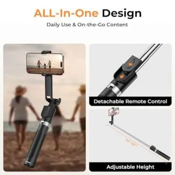 Sensyne 53" Selfie Stick Tripod with Wireless Remote