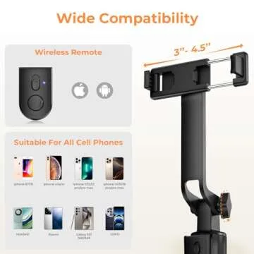 Sensyne 53" Selfie Stick Tripod with Wireless Remote