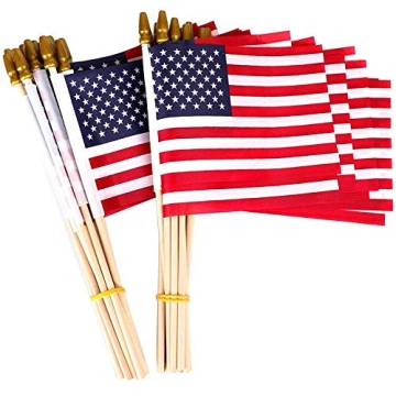 25 Pack Small American Flags for Celebrations and Events