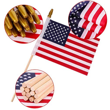 25 Pack Small American Flags for Celebrations and Events