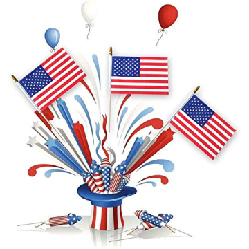 25 Pack Small American Flags for Celebrations and Events