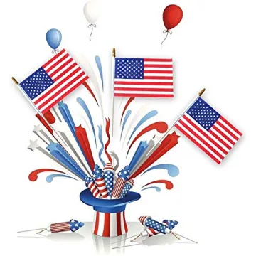 25 Pack Small American Flags for Celebrations and Events