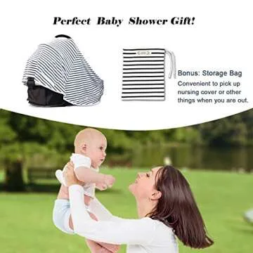 Baby Nursing Cover - Multi Use, 360° Breastfeeding Privacy, Shower Gift