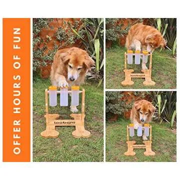 LOOBANI Dog Puzzle Toys Wooden - Interactive Toys for Boredom, IQ Training and Mental Brain Stimulation, Treat Dispensing and Entertainment Toys/Food Slow Feeder for Small to Large Dogs