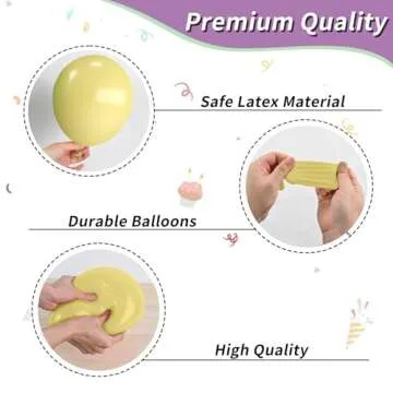 Pastel Balloons,12 Inch Macaron Pink Blue Purple Green Yellow Colorful Confetti Balloons with Ribbon,for Birthday Baby Shower Engagement Party Decorations