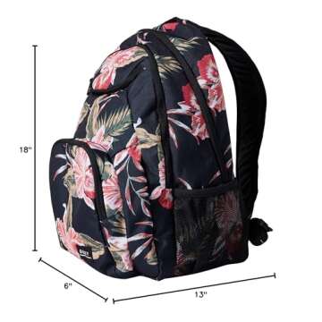 Roxy Women's Shadow Swell Backpack - Eco-Friendly Floral Design