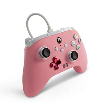 PowerA Enhanced Wired Controller for Xbox Series X|S - Pink, Officially Licensed for Xbox