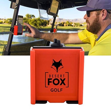 DESERT FOX GOLF Phone Caddy - Premium Secure Smartphone Holder in Red