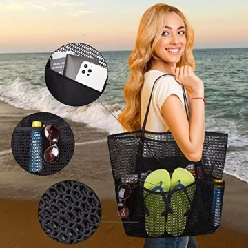 Tainehs Mesh Beach Tote - Stylish Waterproof Tote for All