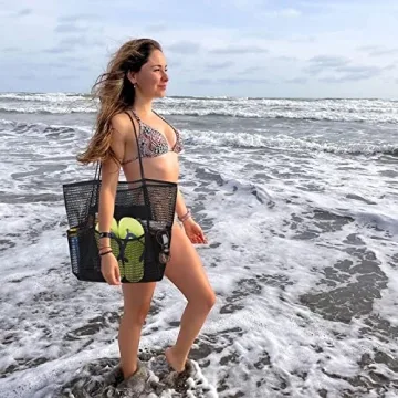 Tainehs Mesh Beach Tote - Stylish Waterproof Tote for All