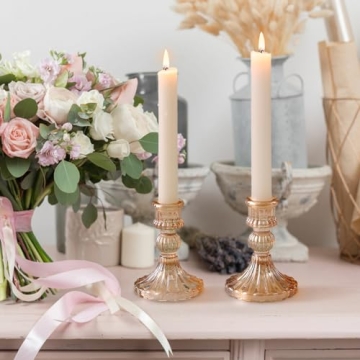 Simeitol Gold Candlestick Holders Set of 6 Elegant Home Decor