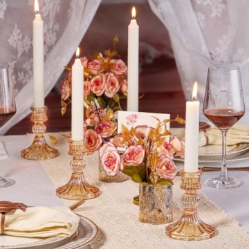 Simeitol Gold Candlestick Holders Set of 6 Elegant Home Decor