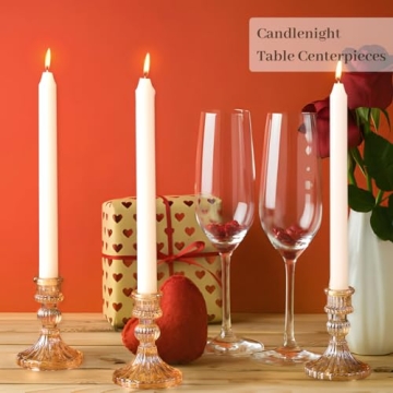 Simeitol Gold Candlestick Holders Set of 6 Elegant Home Decor