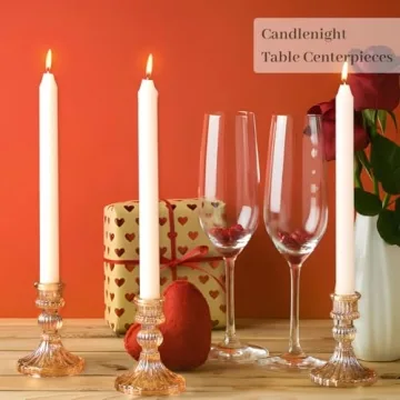 Simeitol Gold Candlestick Holders Set of 6 Elegant Home Decor