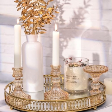 Simeitol Gold Candlestick Holders Set of 6 Elegant Home Decor