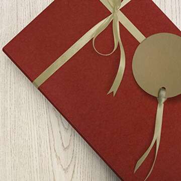 JAM Paper Red Kraft Gift Wrap - 25 Sq Ft Premium Wrapping Paper