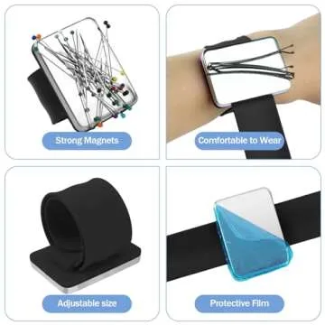 Magnetic Pin Cushion Wristband & Pintail Comb Set for Creatives