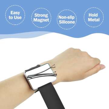 Magnetic Pin Cushion Wristband & Pintail Comb Set for Creatives