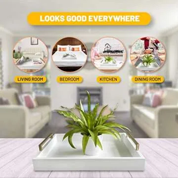 Crown Home & Living Ottoman Serving Tray - Handcrafted Elegance